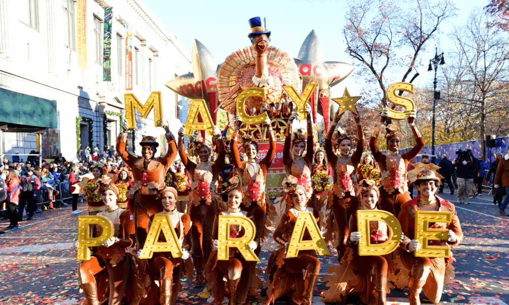 Tom Turkey by Macy&#039;s appears during 97th Macy&#039;s Thanksgiving Day Parade on November 23, 2023 in New York City. Tom Turkey, the longest running title float in the Parade, is also the only self-propelled float.