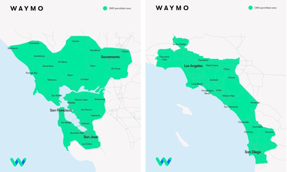 Waymo gets California DMV's approval to test robotaxis in more areas