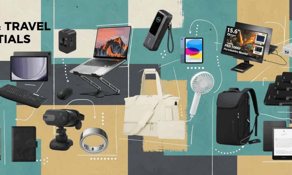 Travel tech collections collage