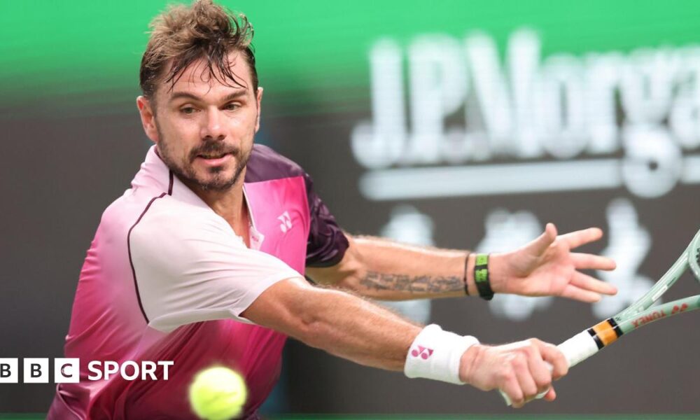 Stan Wawrinka of Switzerland competes against Fabian Marozsan of Italy