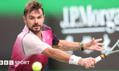 Stan Wawrinka of Switzerland competes against Fabian Marozsan of Italy