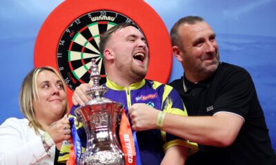 Luke Littler's mum Lisa (left)