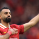 Mohamed Salah celebrates scoring for Liverpool
