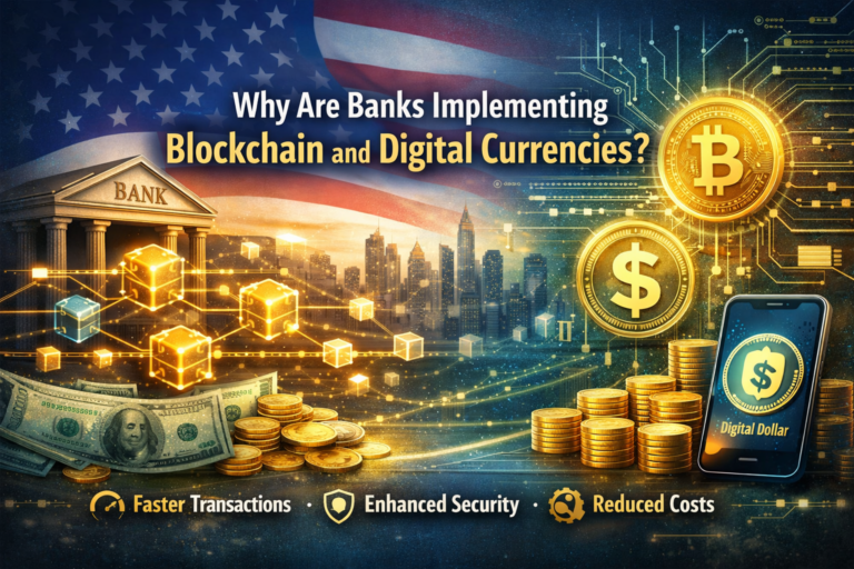 Why are banks implementing blockchain and digital currencies?
