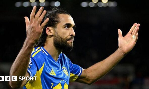 Dominic Calvert Lewin celebrating his goal for Leeds against Brentford