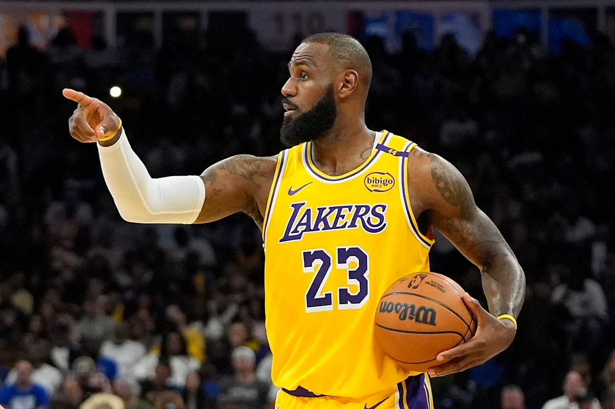 LeBron James 'stops' the game to respond to a fan who asked him about his lack of hair