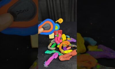 clay with eraser 4 year old clay 😱 #shorts #experiment #entertainment