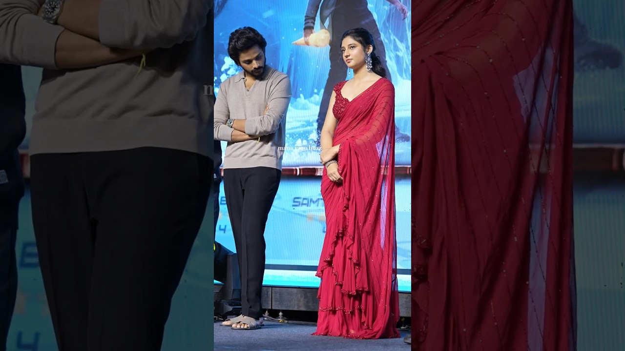 #tejasajja & #ritikanayak beautiful looks #manacinebuzz #mirai movie success meet