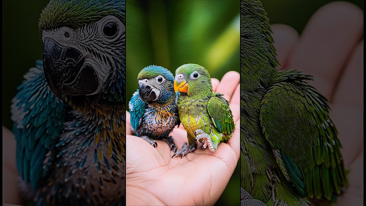 From Tiny Pet to Wild Giant 🦜 #animals #entertainment #shorts