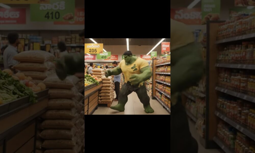hulk supermarket #ai #aiart #entertainment #hulk #india #all