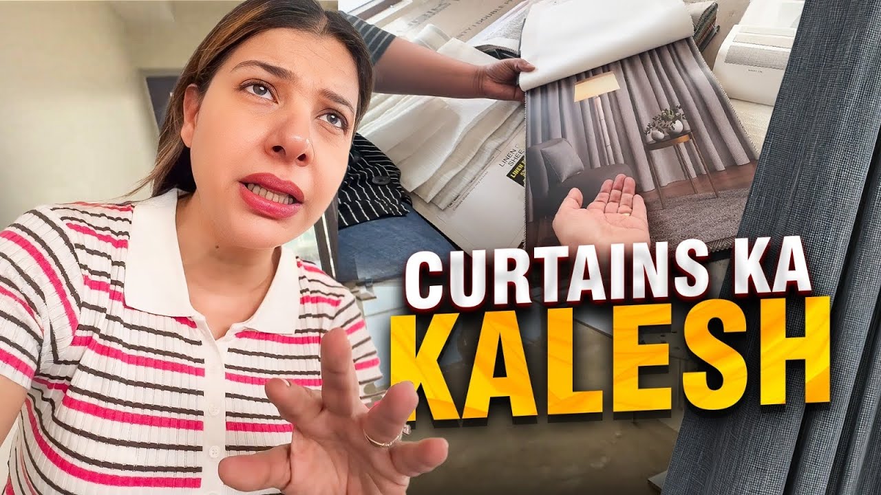 NAYE GHAR KE CURTAINS KA SELECTION🙄
