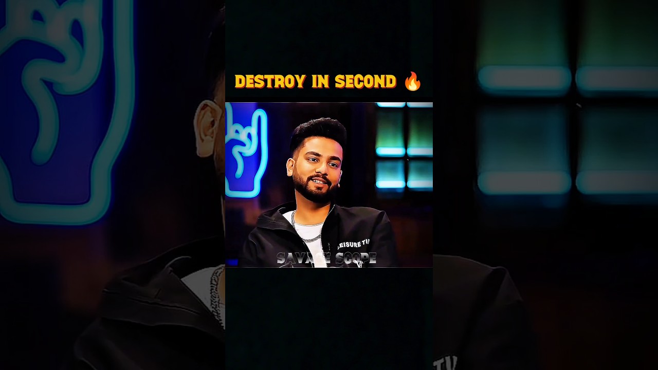 Destroy in second 🔥 wait for end ☠️ #elvishyadav #podcast #entertainment #shorts