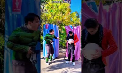 What's going on in the fitting room_#clown #couple #shorts #shortsfeed #entertainment