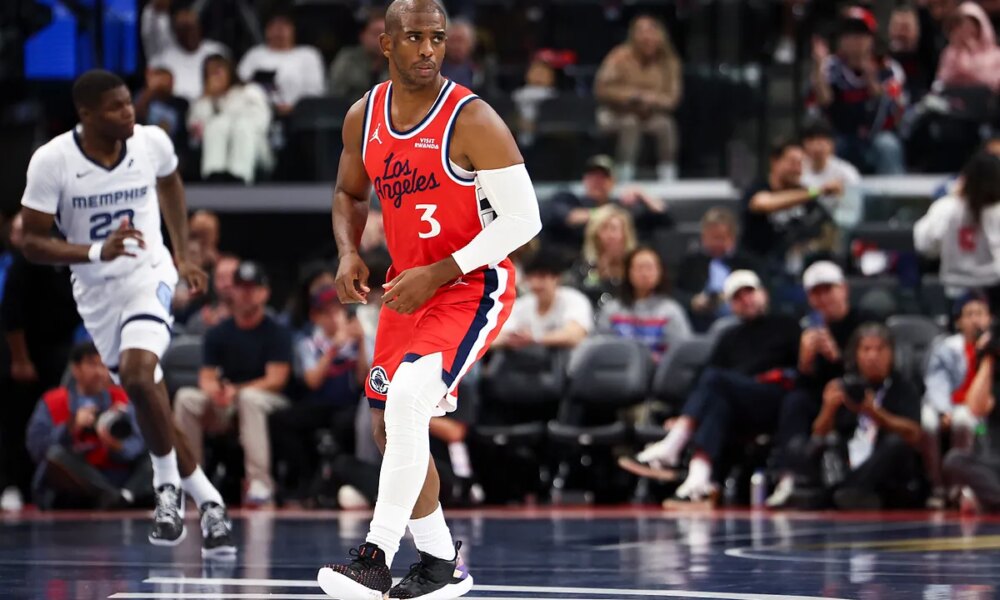 Hawks fans taunt Clippers with chants of "Where's Chris Paul?" during the game