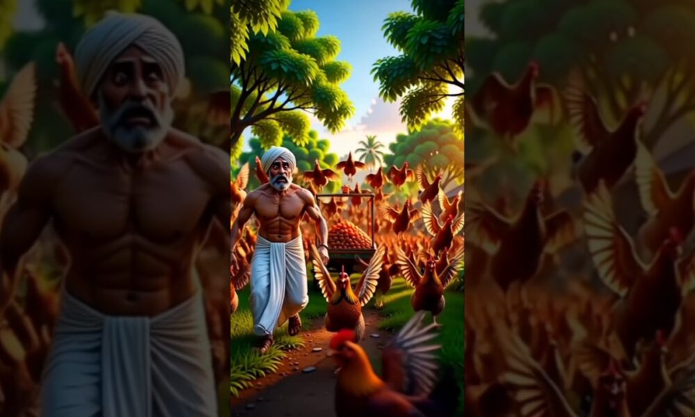 “The Farmer, the Gorilla, and the Flying Gulab Jamun Cart” #kisan #entertainment #shorts