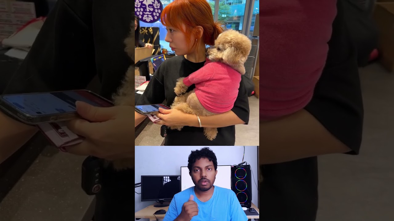 "​A Handful of Cuteness: Baby Puppy Resting Securely" #shorts #entertainment #pets #shortsfeed