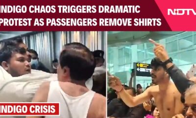 Indigo Flights News Today | IndiGo Chaos: Angry Passengers Remove Their Shirts In Protest