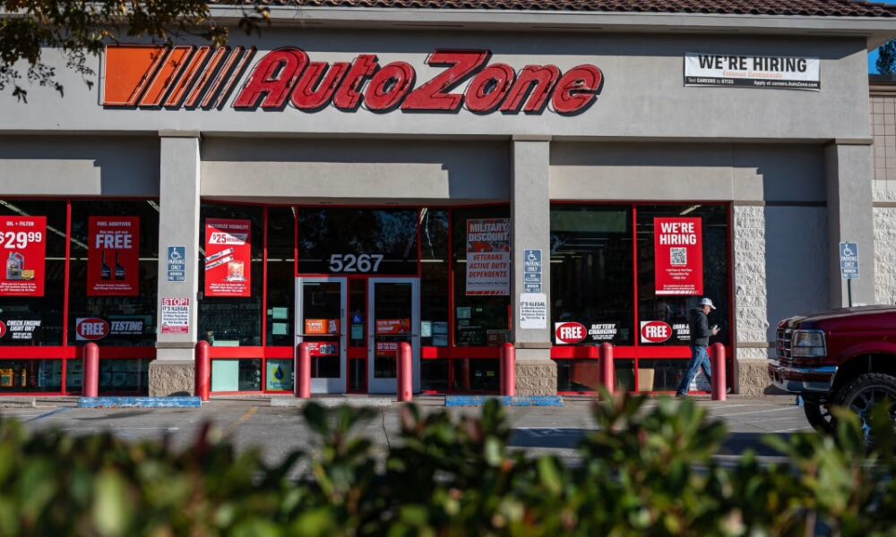 An AutoZone store in Concord, Calif. The auto-parts chain is scheduled to release earnings Tuesday.