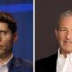 OpenAI CEO Sam Altman and Disney CEO Bob Iger. Disney is investing $1 billion in OpenAI.