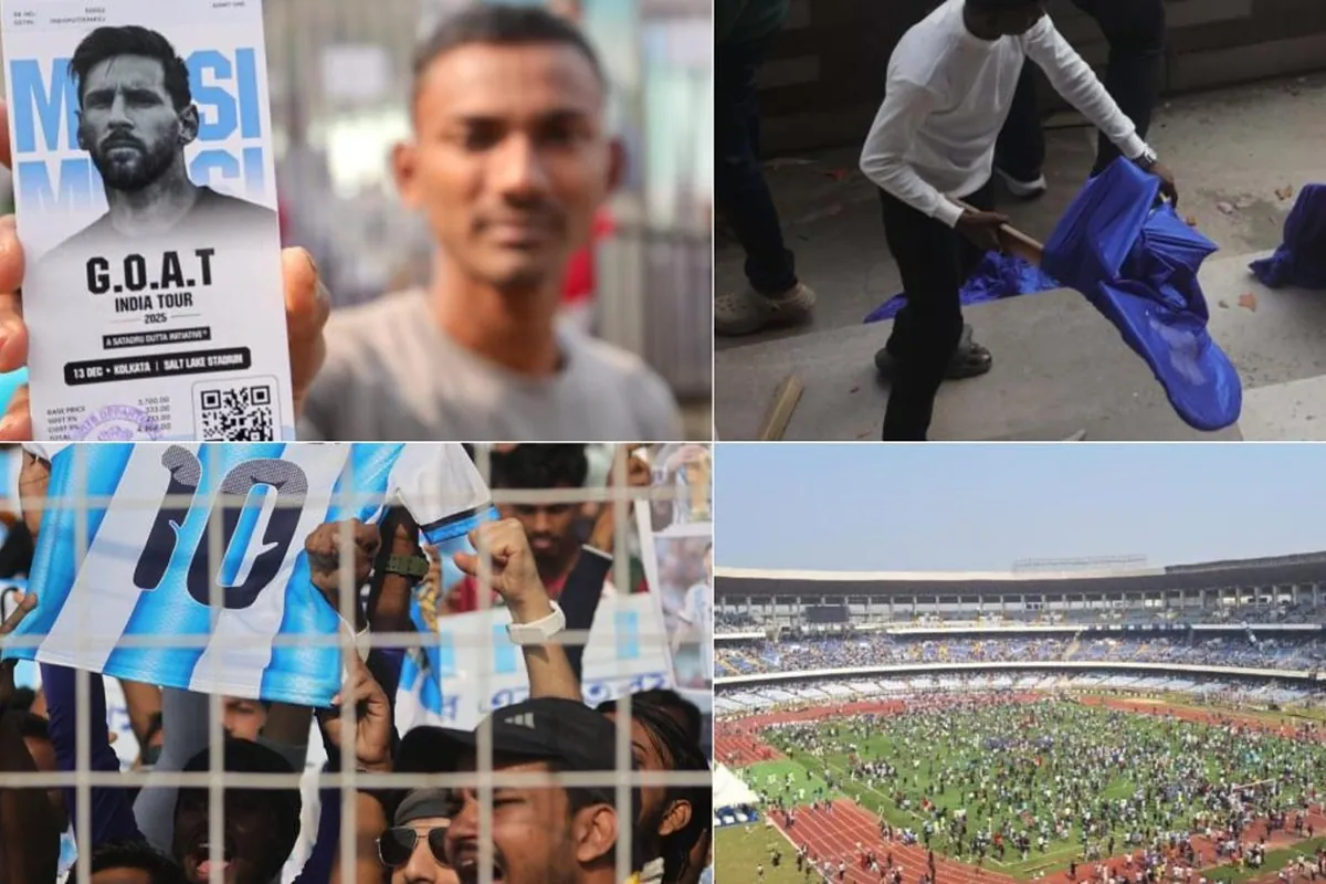 Absolute chaos for Messi in Kolkata with flying seats and mass protests: "We paid 12,000 rupees"