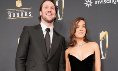 Bills' Josh Allen and Hailee Steinfeld surprise offensive line with unusual holiday gift