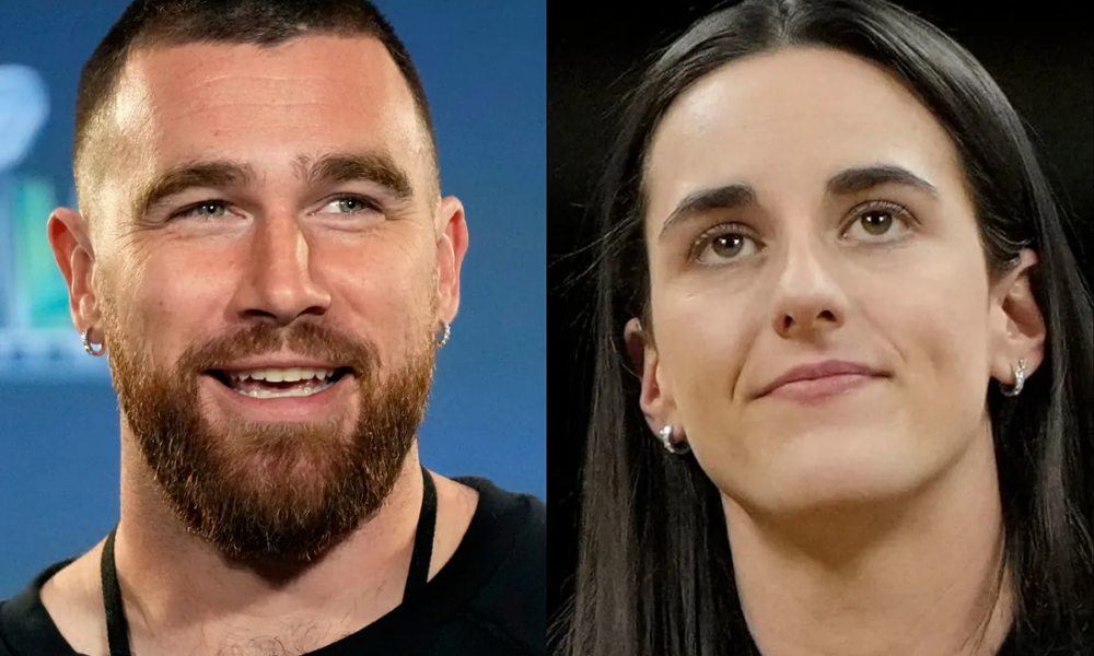 Travis Kelce challenges Caitlin Clark in a commercial during what would be his last game at Arrowhead
