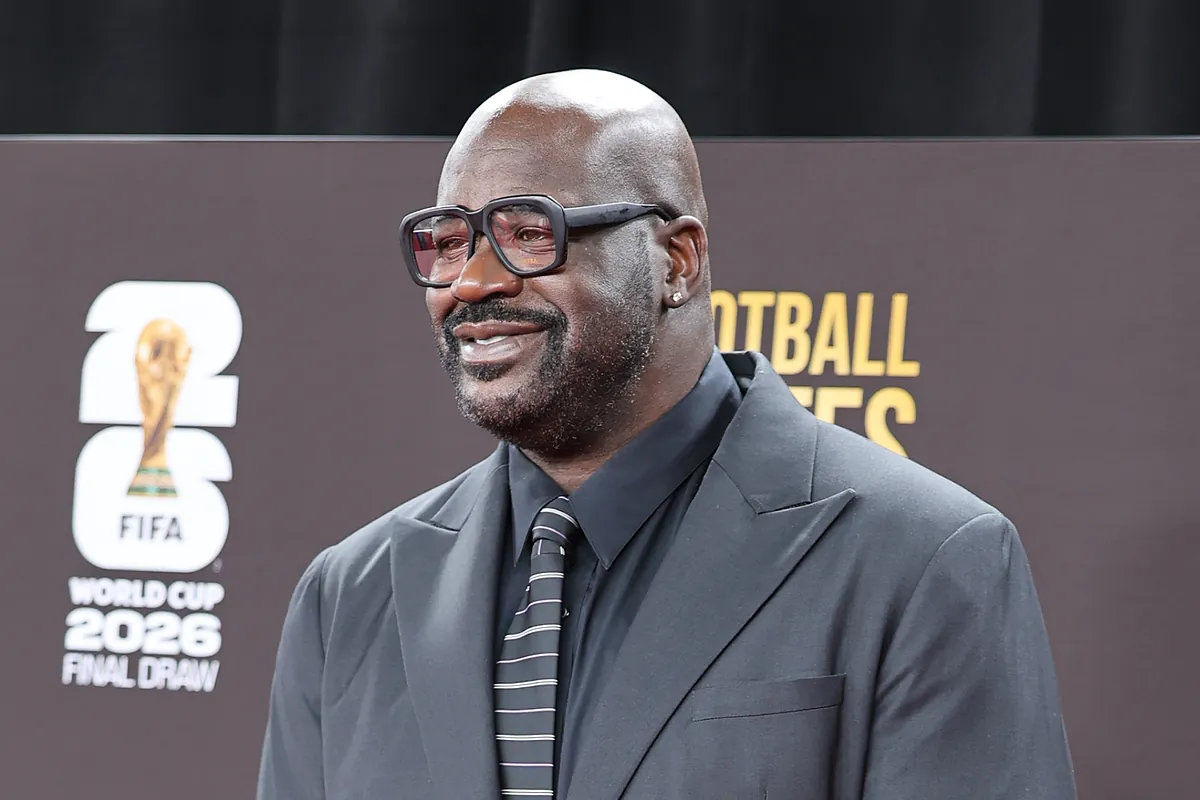 Shaquille O'Neal breaks through a wall, and they call it the NBA Christmas show