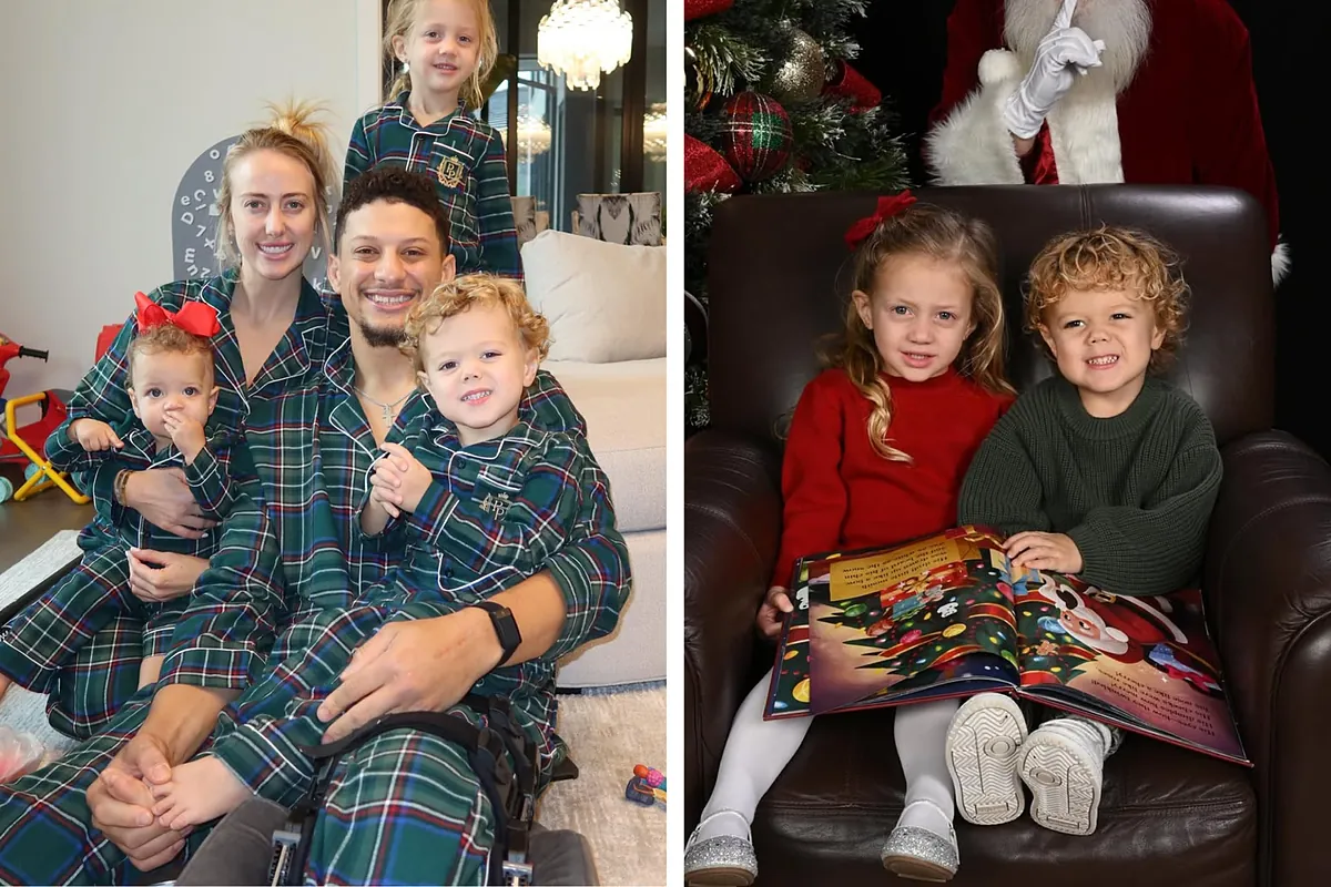 Britanny Mahomes and Patrick Mahomes show off their Christmas while the Chiefs were facing the Broncos