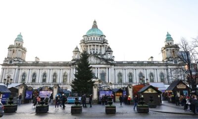 In photos: Protests over flying of Palestine flag on Belfast City Hall
