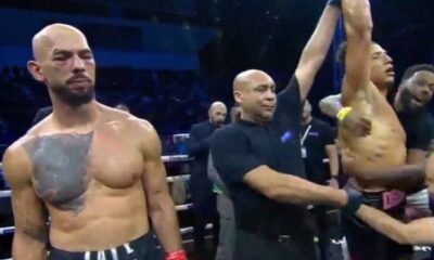 Andrew Tate's gruesome eye injury as he's left battered and bruised from boxing defeat