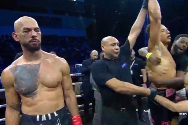 Andrew Tate's gruesome eye injury as he's left battered and bruised from boxing defeat