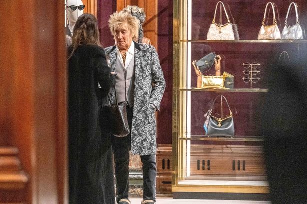 Rock legend Rod Stewart brings Bond Street to a halt during festive shopping spree