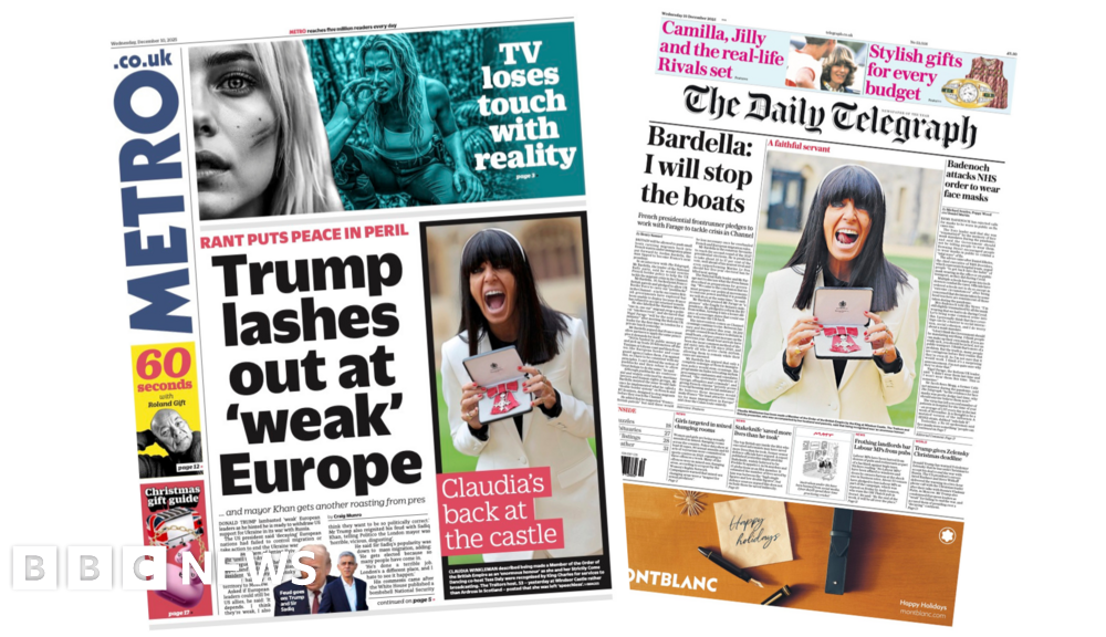 Trump says Europe 'weak' and 'faithful servant' Winkleman