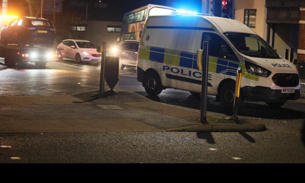 Two-car crash blocks Marsden Road in Bolton town centre