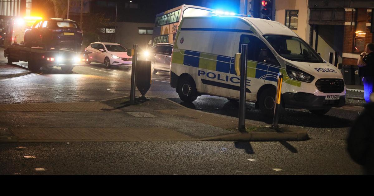 Two-car crash blocks Marsden Road in Bolton town centre