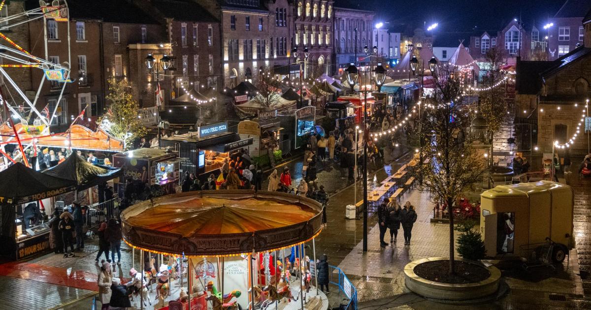 Bishop Auckland's Christmas Town opens for 2025 - in pictures
