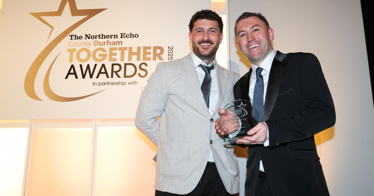 Adam Shanley wins Northern Echo County Durham Together Award