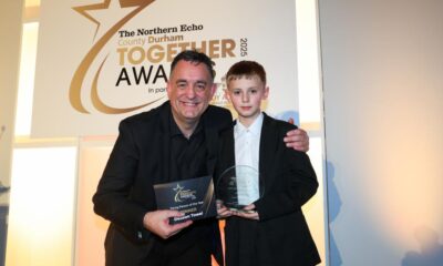 Deaken Towel wins Echo County Durham Together Award