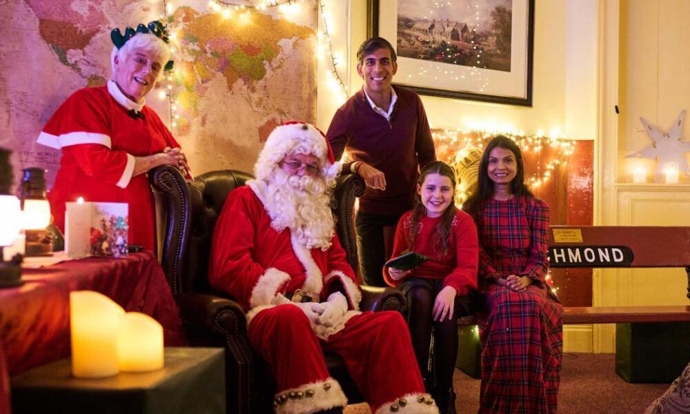 Rishi Sunak visits The Station in Richmond for festive event