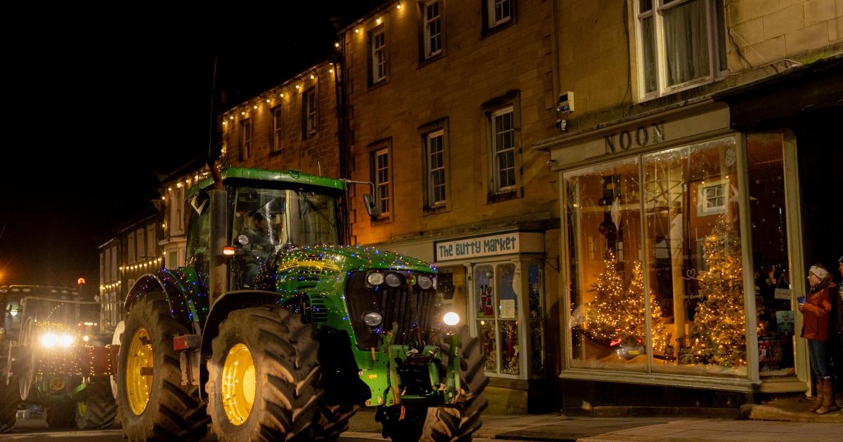 Pictures from festive Bowes Tractor Run through Teesdale