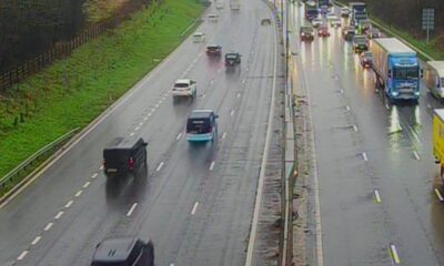 Motorway lanes shut near airport due to flooding  - live updates