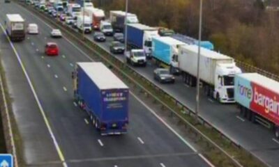 Motorway lanes closed following 'road surface defect'