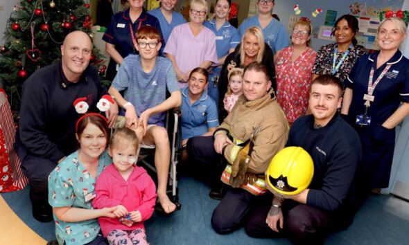 County Durham and Darlington firefighters visit Treetops ward