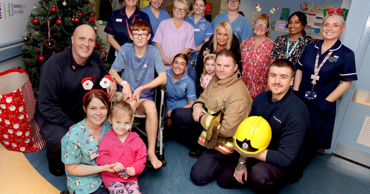 County Durham and Darlington firefighters visit Treetops ward