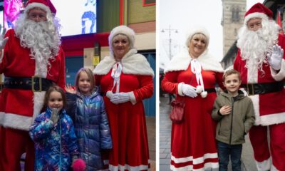 Santa Claus surprises children at Darlington Market