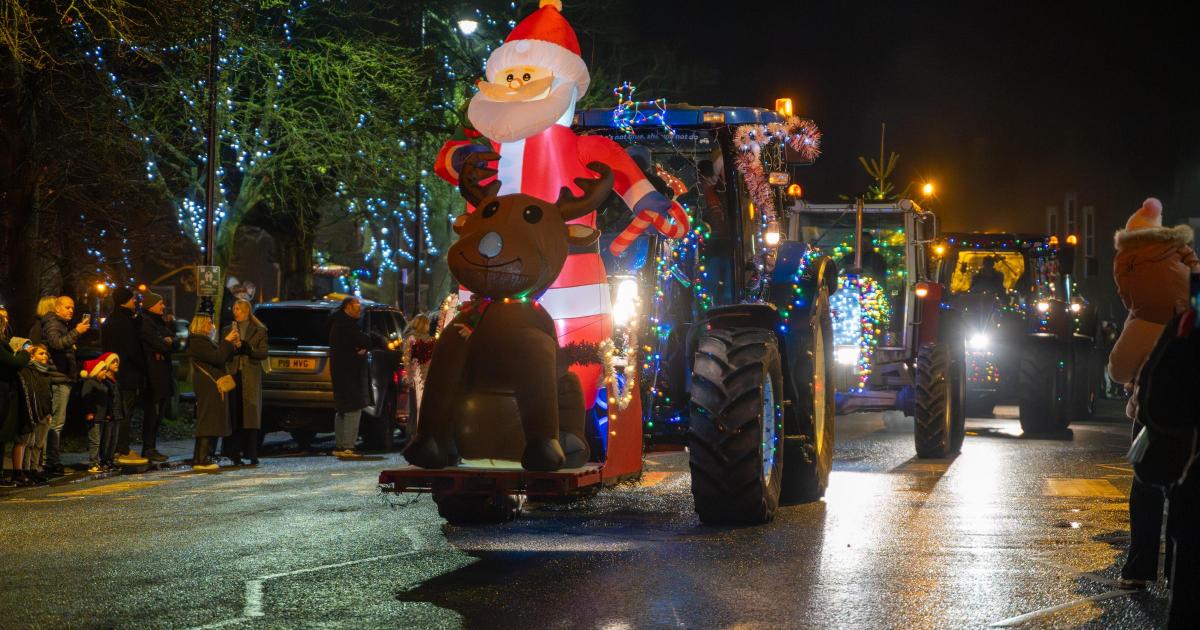 Crowds line street for Sedgefield Christmas tractor parade