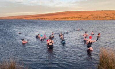 Cold-water dip held in memory of Vicki and Dawn in Smithills