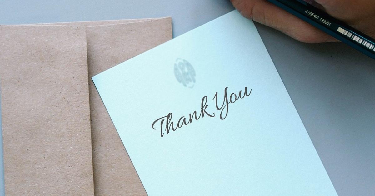 It's polite to send thank you cards - but many don't