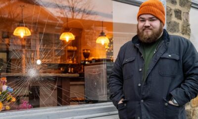 Bishop Auckland restaurant Manzo window broken a second time