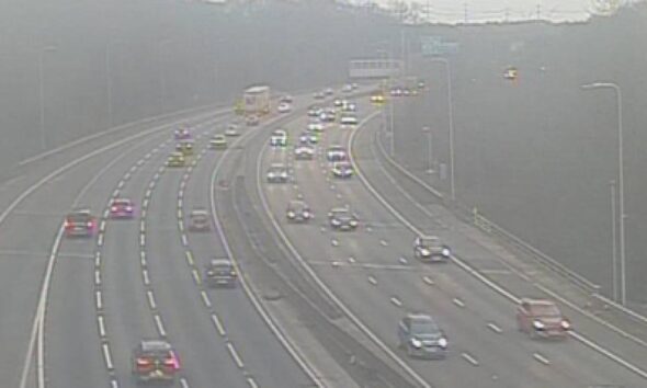 M60 traffic stretched for miles after crash near Worsley